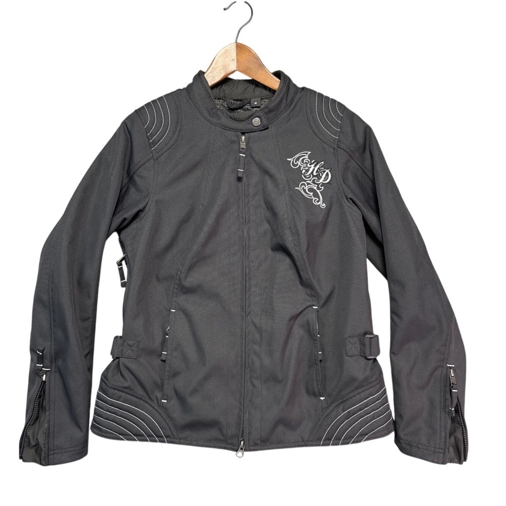 Harley-Davidson Riding Jacket Women Black Skull Reflective 98246-18VW | M